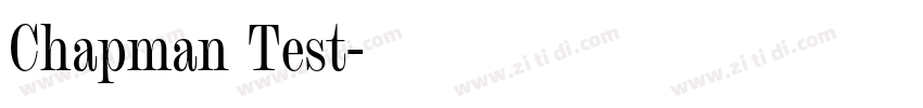 Chapman Test字体转换 Chapman Test字体转换